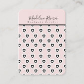 Coeurs noirs Cartes d'affichage de l'oreille artis (Devant)