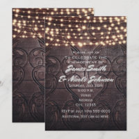 Cœurs occidentaux sculptés dans des invitations bo