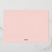 Coeurs or rose Quinceañera Invitation (Verso)