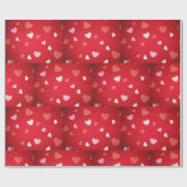 "Coeurs !" papier cadeau (Plat)