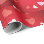 "Coeurs !" papier cadeau (Coin rond)