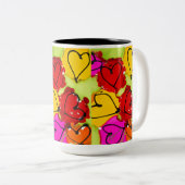 Coeurs partout Lovitude Café Mug (Devant droit)