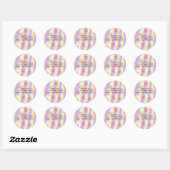 Coeurs pastel doux — Étiquette de adresse (Feuille)