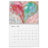 Coeurs peints Calendrier 2026 (Feb 2027)