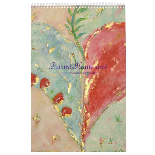 Coeurs peints Calendrier 2026 (Protection)