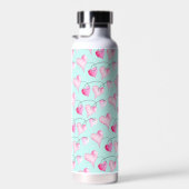 Coeurs peints mignons Monogramme Bouteille d'eau (Plage)