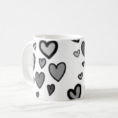 Coeurs personnalisables Café Mug (Devant gauche)