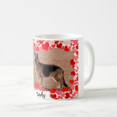 Coeurs personnalisés berger allemand Photo Mug (Devant droit)