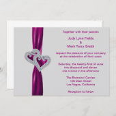 Coeurs personnalisés Faire-part de mariage de ruba (Devant / Derrière)