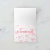 Coeurs personnalisés Je t'aime Valentines Carte de (Intérieur)