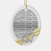 Coeurs Personnalisés Ornement en ruban citron (Droite)