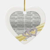 Coeurs Personnalisés Ornement en ruban citron (Dos)