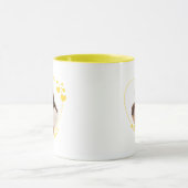 Coeurs Photo Cadre Mug Jaune (Centre)