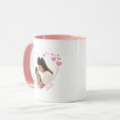 Coeurs Photo Cadre Mug rose (Devant gauche)