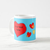Coeurs Photo Café Mug Bleu (Devant gauche)