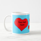 Coeurs Photo Café Mug Bleu (Gauche)