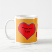 Coeurs Photo Café Mug Orange (Gauche)