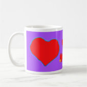Coeurs Photo Café Mug pourpre (Gauche)
