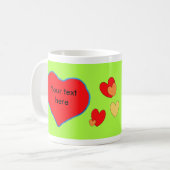 Coeurs Photo Café Mug Vert (Devant gauche)