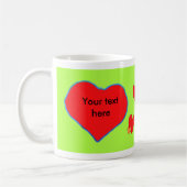Coeurs Photo Café Mug Vert (Gauche)