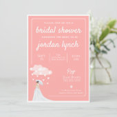 Coeurs pluviants Invitation à la douche nuptiale (Debout devant)