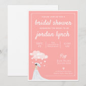 Coeurs pluviants Invitation à la douche nuptiale (Devant / Derrière)