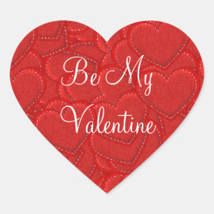 Coeurs pointus Soyez Mes Stickers Valentine