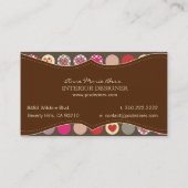 Coeurs/Pois cartes de visite au chocolat (Dos)