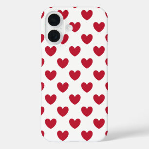 Cœurs pois rouges sur coque Case-Mate pour iPhone