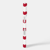 Cœurs pois rouges sur coque Case-Mate pour iPhone (Verso / Droite)