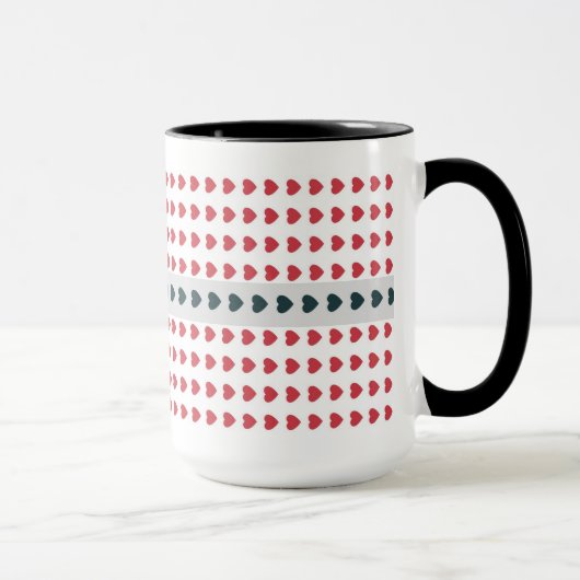 Coeurs Polka Dot motif mug (Droite)
