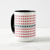 Coeurs Polka Dot motif mug (Devant gauche)