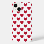 Coeurs polka rouge sur coque iphone Coque-Mate bla (Verso)