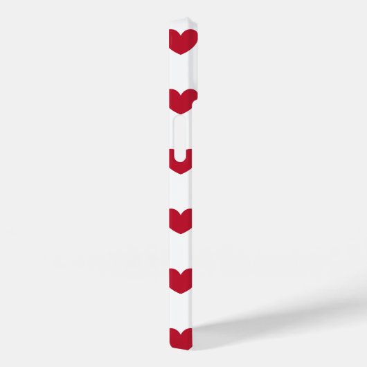 Coeurs polka rouge sur coque iphone Coque-Mate bla (Verso / Droite)