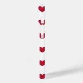 Coeurs polka rouge sur coque iphone Coque-Mate bla (Verso / Gauche)