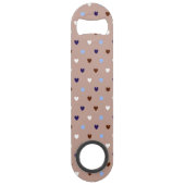 Coeurs Polka sur brun pâle (Dos)