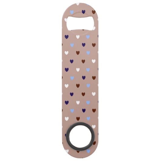 Coeurs Polka sur brun pâle (Devant)