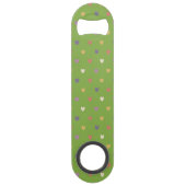 Coeurs Polka sur vert vert (Dos)
