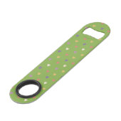 Coeurs Polka sur vert vert (Dos Angle)
