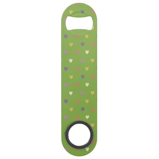 Coeurs Polka sur vert vert (Devant)
