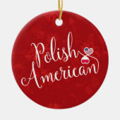 Coeurs polono-américains entrelacés Décoration de  (Devant)