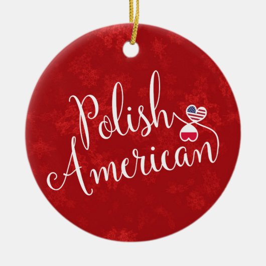 Coeurs polono-américains entrelacés Décoration de  (Devant)