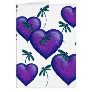 Coeurs pourpres et libellules