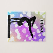 Coeurs pourpres GYMNASTICS PUZZLE Personnalisé (Horizontal)