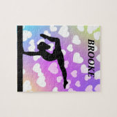 Coeurs pourpres GYMNASTICS PUZZLE Personnalisé (Horizontal)