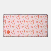 Coeurs preppy en rose & rouge avec monogramme init (Recto)