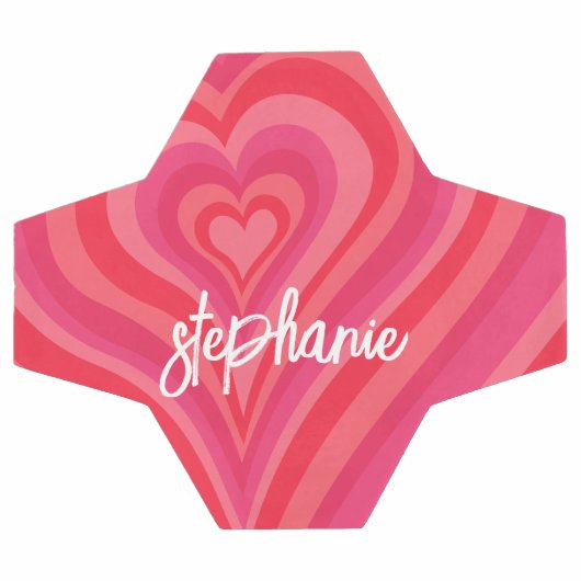 Coeurs psychédéliques Calligraphie Nom du script P (Plat)