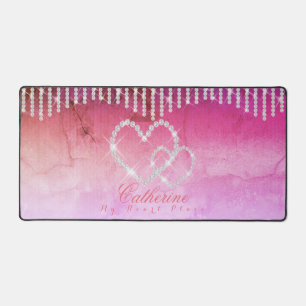 Coeurs rayonnants Rouge rose bureau Mat