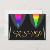 Coeurs remonter avec fierté mariage gay RSVP (Dos)