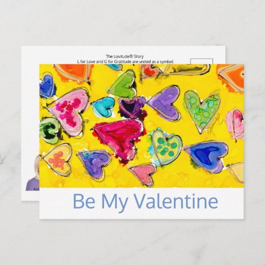 Cœurs remplis d'amour Carte postale Lovitude (Devant / Derrière)